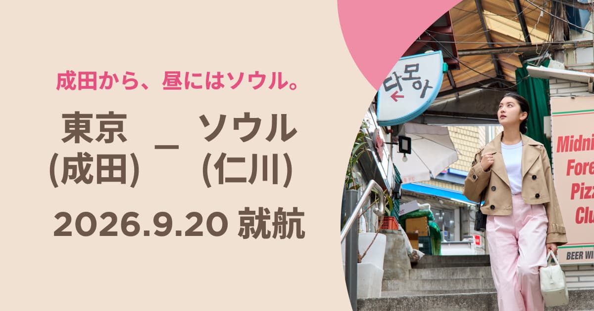 成田から、昼にはソウル。