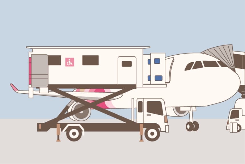 搭乗・降機用リフト車